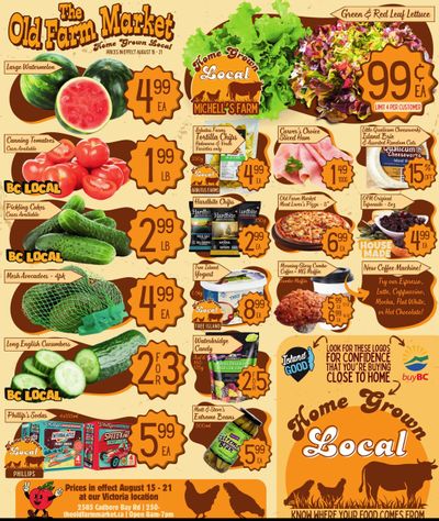 The Old Farm Market (Victoria) Flyer August 15 to 21
