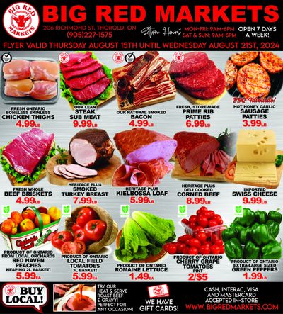 Big Red Markets Flyer August 15 to 21