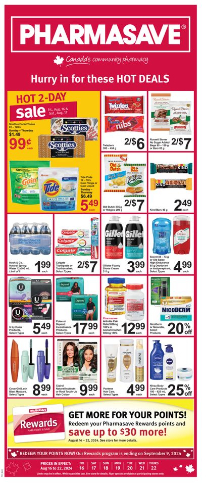 Pharmasave (West) Flyer August 16 to 22
