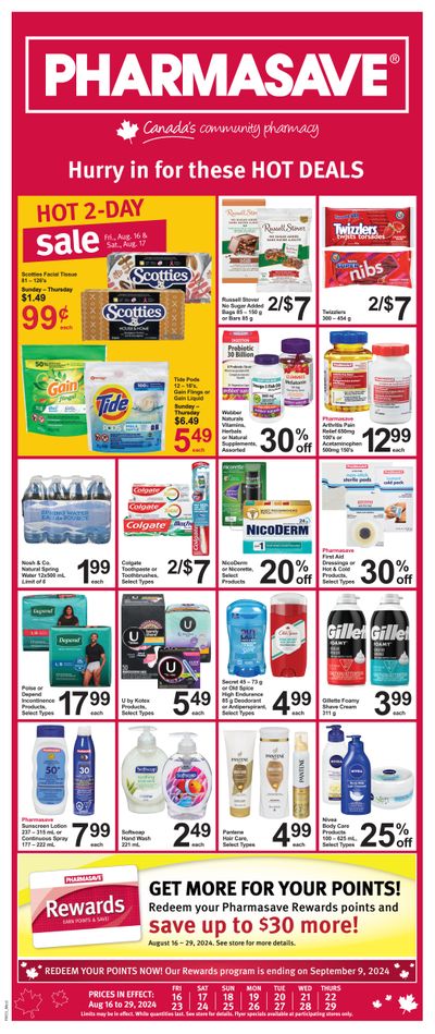 Pharmasave (West) Flyer August 16 to 29