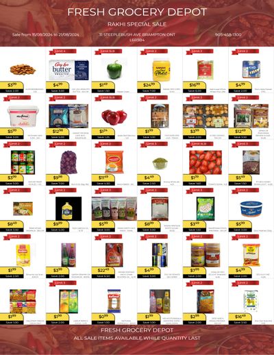 Fresh Grocery Depot Flyer August 15 to 21