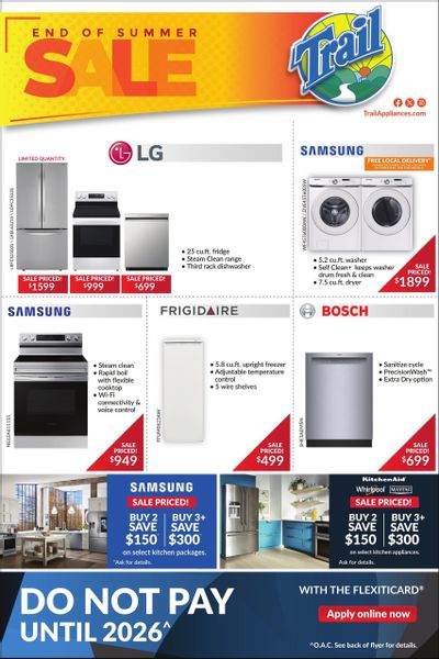 Trail Appliances (AB & SK) Flyer August 15 to 21