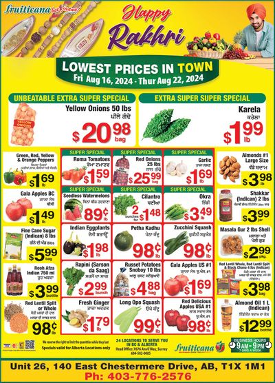 Fruiticana (Chestermere) Flyer August 16 to 22