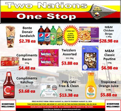 Two Nations One Stop Flyer August 16 to 22