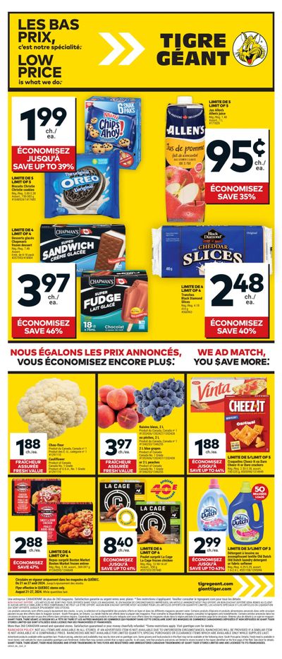 Tigre Géant Flyer August 21 to 27