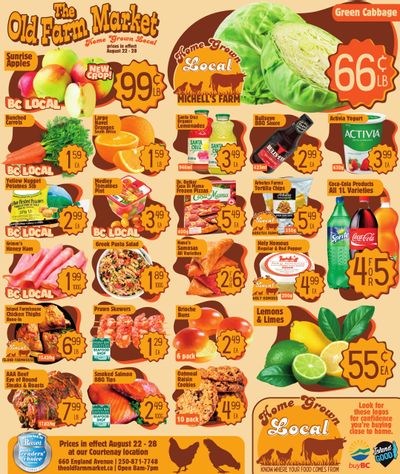 The Old Farm Market (Courtenay) Flyer August 22 to 28