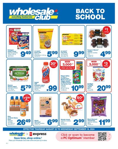 Wholesale Club (Atlantic) Back To School Flyer August 22 to September 18