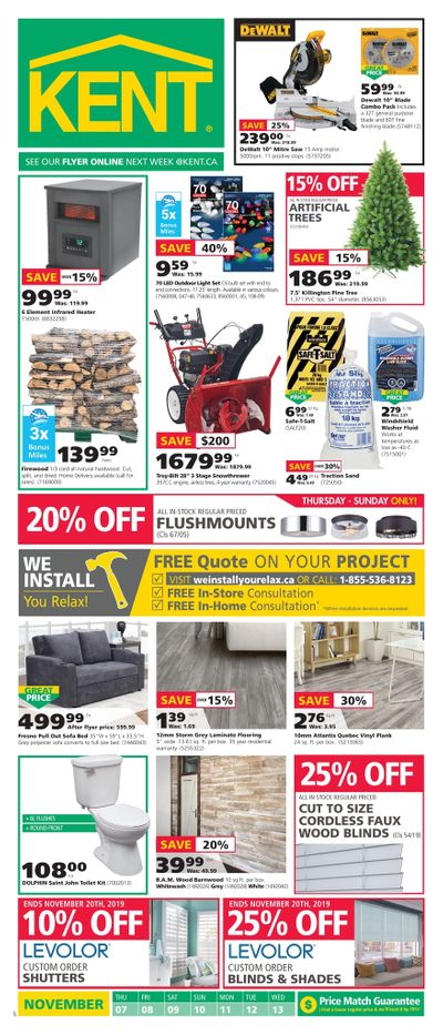 Kent Building Supplies Flyer November 7 to 13