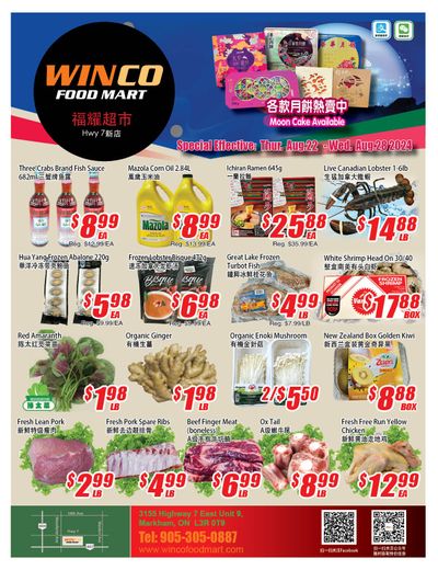 WinCo Food Mart (HWY 7) Flyer August 22 to 28