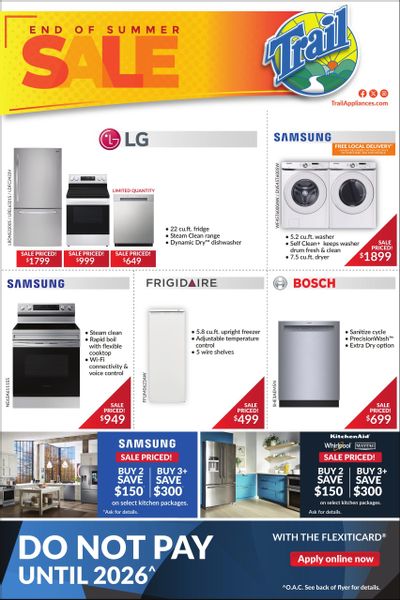 Trail Appliances (AB & SK) Flyer August 22 to 28