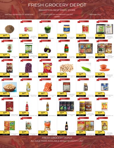 Fresh Grocery Depot Flyer August 22 to 28