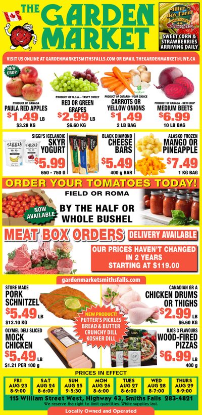 The Garden Market Flyer August 23 to 29