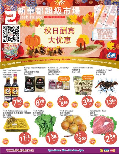 Fresh Palace Supermarket Flyer August 23 to 29