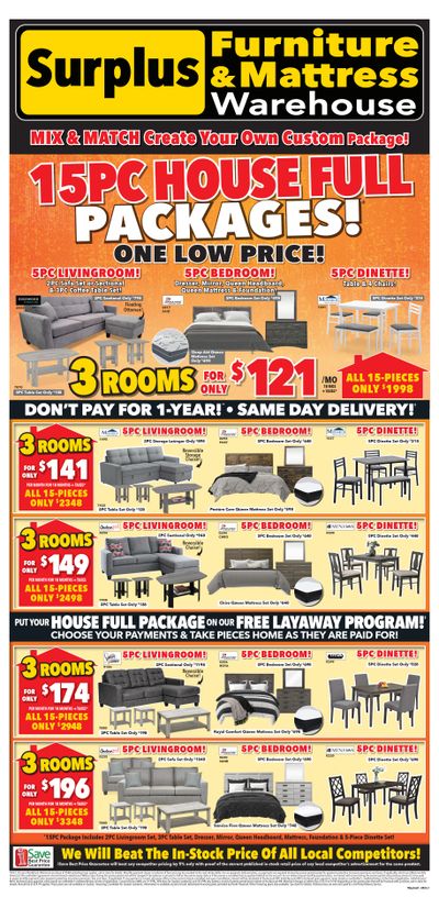 Surplus Furniture & Mattress Warehouse (Thunder Bay) Flyer August 26 to September 1