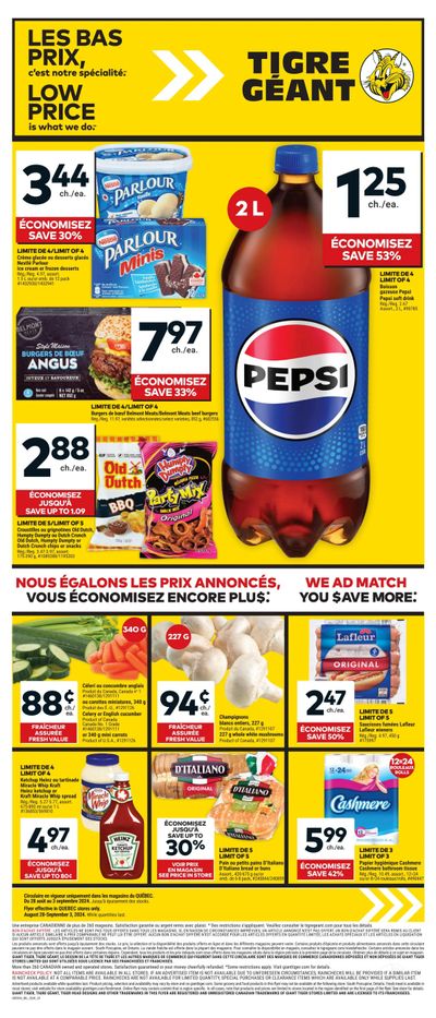 Tigre Géant Flyer August 28 to September 3