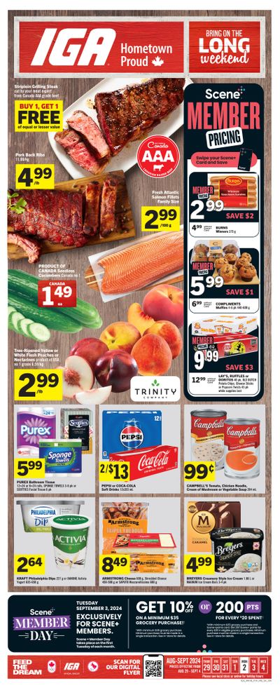 IGA (SK, MB, ON) Flyer August 29 to September 4