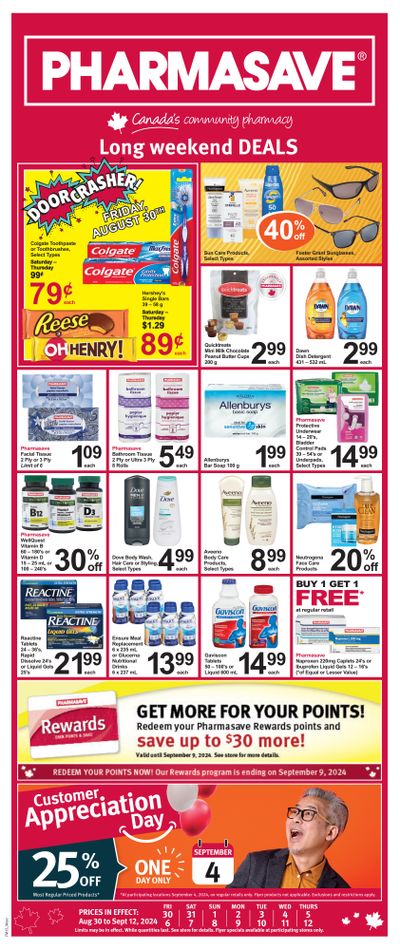 Pharmasave (West) Flyer August 30 to September 12