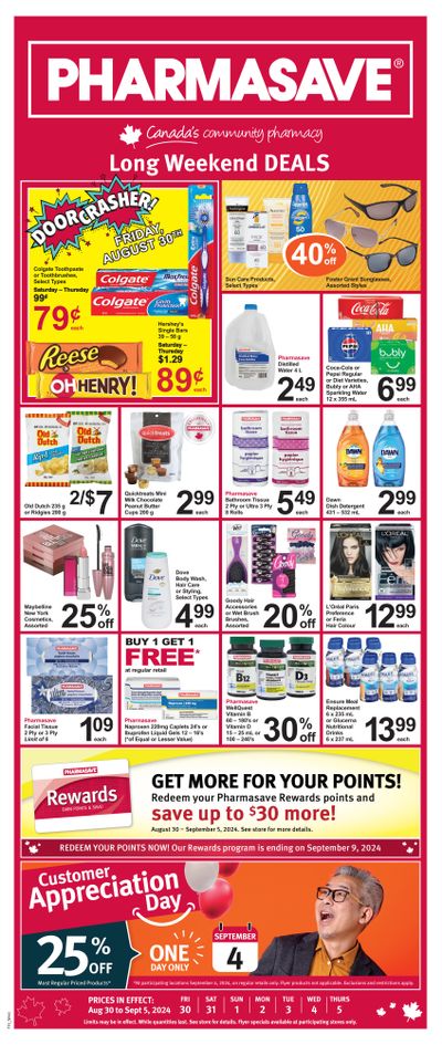 Pharmasave (West) Flyer August 30 to September 5