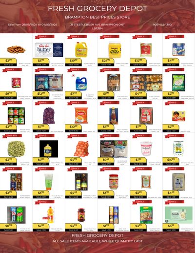 Fresh Grocery Depot Flyer August 29 to September 4