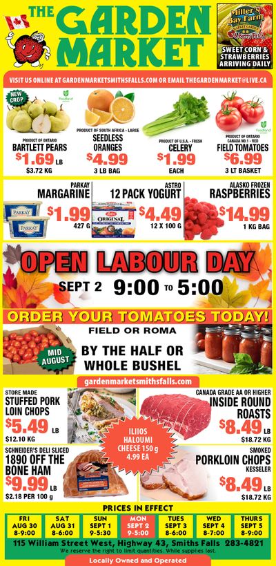The Garden Market Flyer August 30 to September 5 The Garden Market Flyer August 30 to September 5