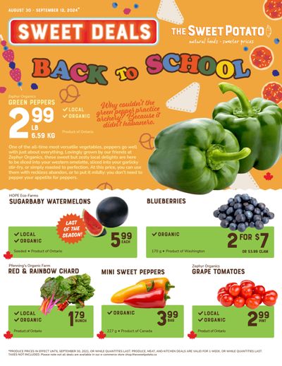 The Sweet Potato Flyer August 30 to September 12