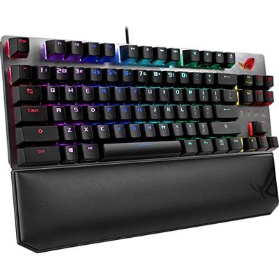 ASUS ROG Strix Scope NX TKL Deluxe | 80% RGB Gaming Mechanical Keyboard, ROG NX Red Linear Switches, Aluminum Top-Plate, Detachable Cable, Media Keys, Stealth Key, Wrist Rest, Macro Support $127.57 (Reg $169.99)