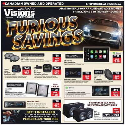 Visions Electronics Furious Savings Flyer June 5 to 11