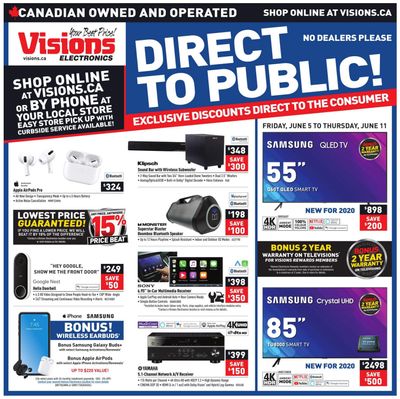 Visions Electronics Direct to Public Flyer June 5 to 11