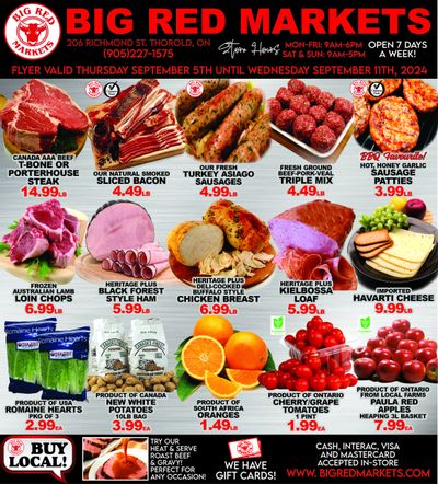 Big Red Markets Flyer September 5 to 11