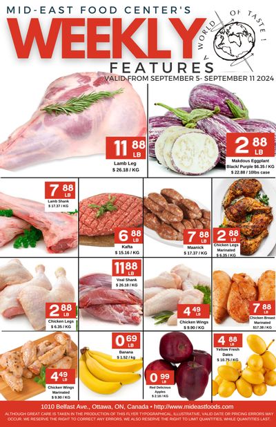 Mid-East Food Centre Flyer September 5 to 11