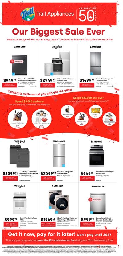 Trail Appliances (BC) Flyer September 5 to 29