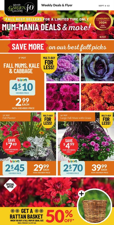 Lakeside Garden Gallery Flyer September 6 to 12