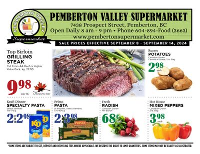 Pemberton Valley Supermarket Flyer September 8 to 14