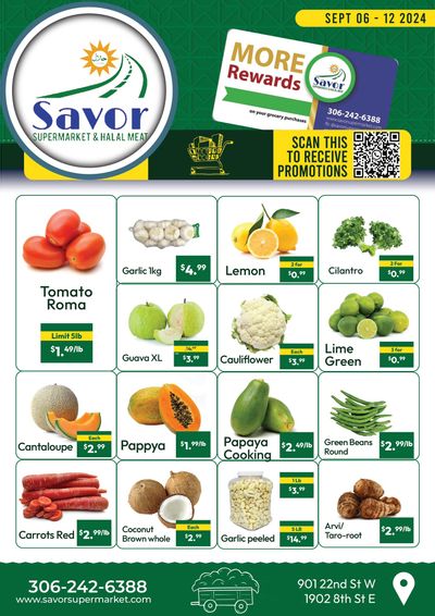 Savor Supermarket Flyer September 6 to 12