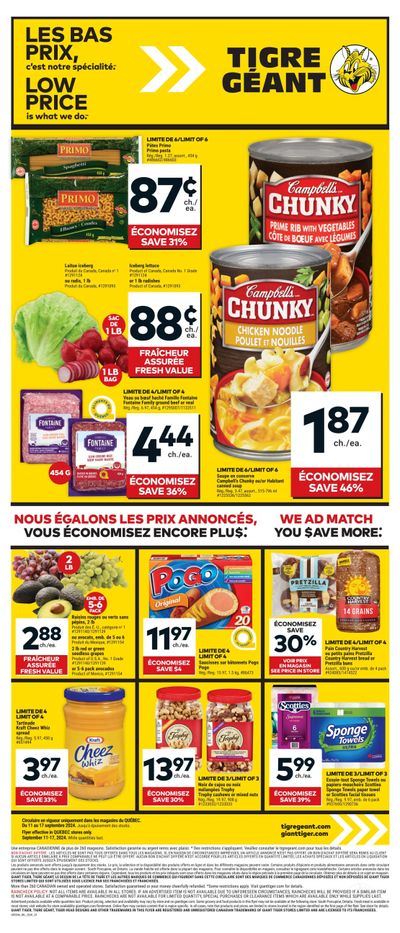 Tigre Géant Flyer September 11 to 17