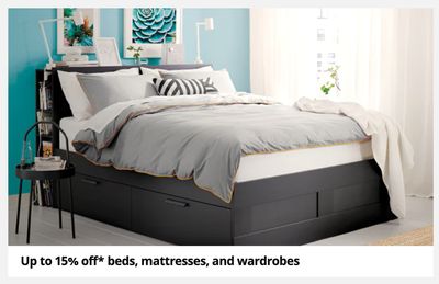 IKEA Canada Offers: Save up to 15% off Bedroom Furniture + up to 20% off Outdoor Furniture + up to 50% off Select Items