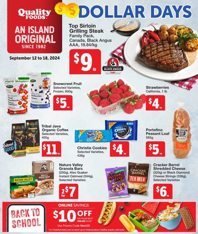 Quality Foods Flyer September 12 to 18