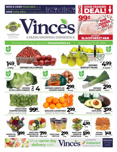 Vince's Market Flyer September 12 to 25