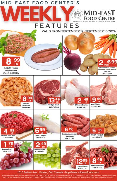 Mid-East Food Centre Flyer September 12 to 18