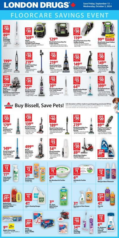 London Drugs FloorCare Savings Event Flyer September 13 to October 2