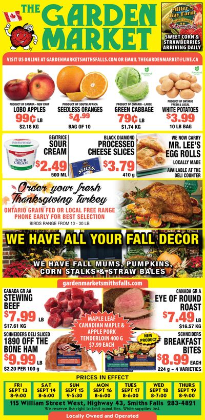 The Garden Market Flyer September 13 to 19