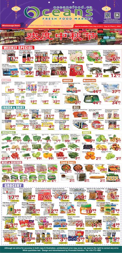 Oceans Fresh Food Market (Mississauga) Flyer September 13 to 19