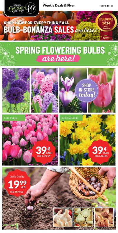 Lakeside Garden Gallery Flyer September 13 to 19