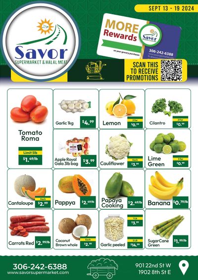 Savor Supermarket Flyer September 13 to 19