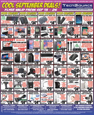 TechSource Flyer September 13 to 26 TechSource Flyer September 13 to 26