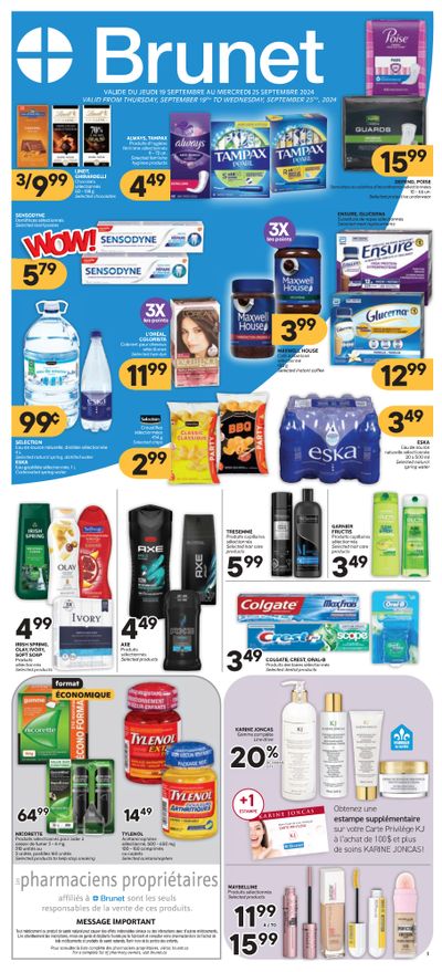 Brunet Flyer September 19 to 25 Brunet Flyer September 19 to 25
