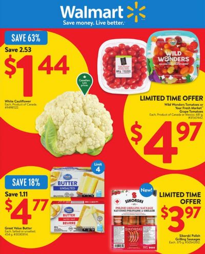 Walmart Canada: Gay Lea Butter $4.77, Cauliflower $1.44 + More Flyer Deals September 19th – 25th