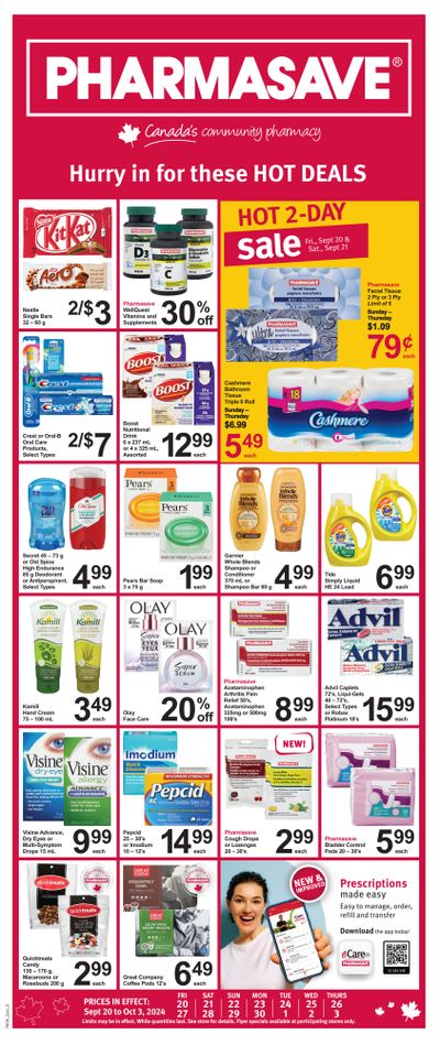 Pharmasave (ON) Flyer September 20 to October 3 Pharmasave (ON) Flyer September 20 to October 3