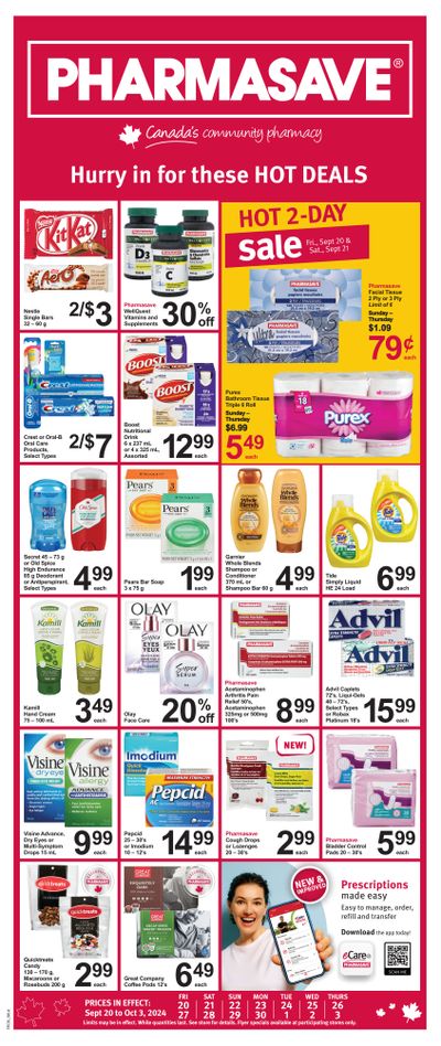 Pharmasave (West) Flyer September 20 to October 3