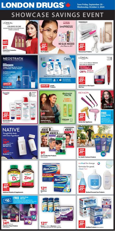 London Drugs Showcase Savings Event Flyer September 20 to October 2